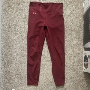 Under Armour women's Maroon High-Waist Athletic Leggings